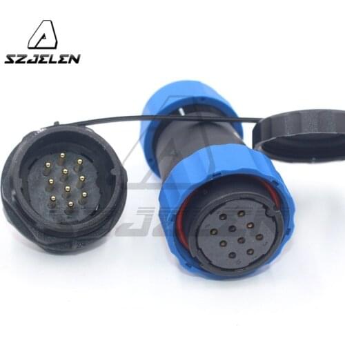 SD28TP-ZM , 28mm 10pin Panel Waterproof Connector Plug female and Socket male IP67,electrical Power connector 10pin