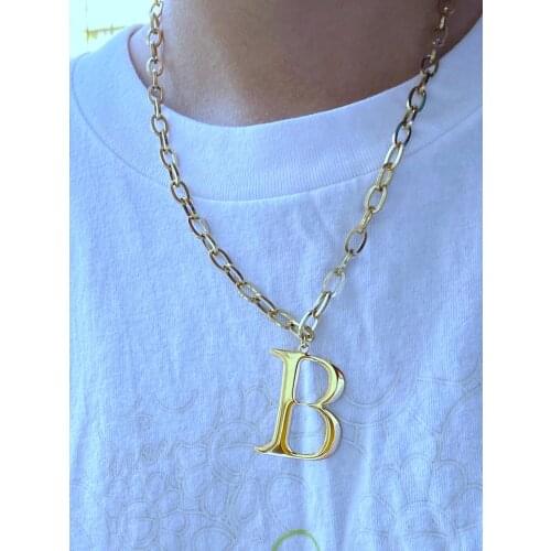 Hot B Fashion New Goddess Luxury For Women Necklace Gold Color Luxe Jewelry Stainless Steel