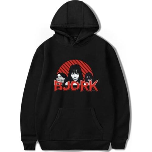 New Hot Bjork Hoodies Men/women Fashion Cotton Hip Hop Harajuku Pullover Bjork Mens Hoodies and Sweatshirt Casual black Clothes