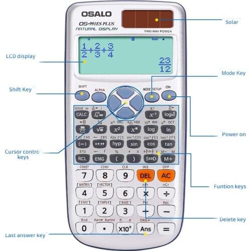 Solar Computer 417 Kinds of Multifunctional Dual Power Environmental Protection Plastic Student Function Scientific Calculator