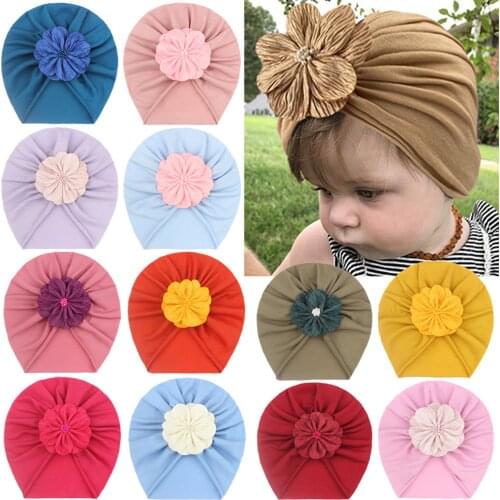Hot sell Newborn Baby Boy Girl Floral Hat Headwear Cap Hat Accessories Girls Elastic Headwrap Children Baby Turban 2021 New