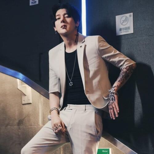 Men Suit Two-piece Autumn and Winter New Business Double-breasted Slim Professional Dress Suit Mens Groom Wedding Dress