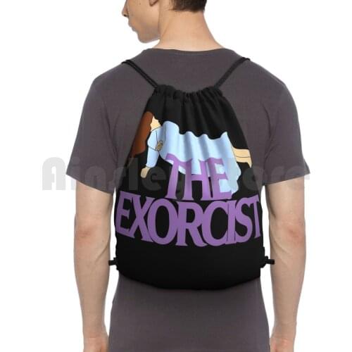 The Exorcist Backpack Drawstring Bag Riding Climbing Gym Bag The Exorcist Horror Horror Movies 70S 70S Movies 70S Horror