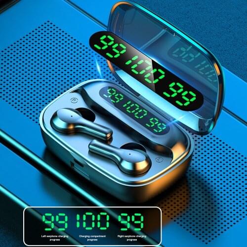 2020 New True Wireless Bluetooth 5.0 TWS Headphones Touch Control Earbuds 8D Stereo Gaming Headset 2000 Mah Power Bank For Phone