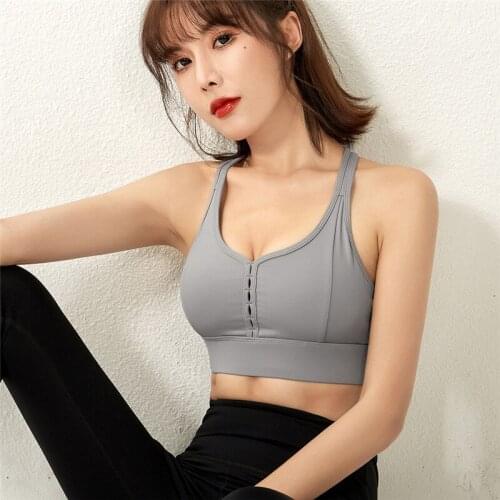 New Sports Bra Women Yoga Tank Crop Top Fitness Push Up Sport Bras Shockproof Shirt Girls Running Athletic Quick Dry Vest