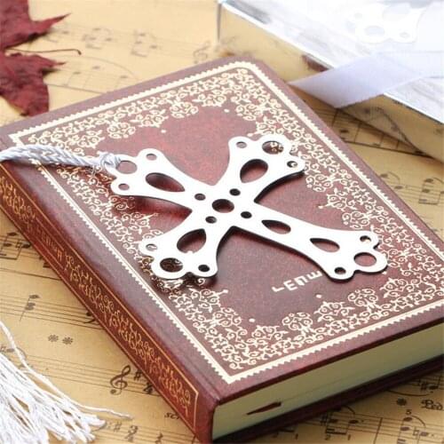 Cross Metal Tassels Bookmark Wedding Supplies Lottery Game Gift Wedding Favor Back To School Students Favors 20Pcs/Lot