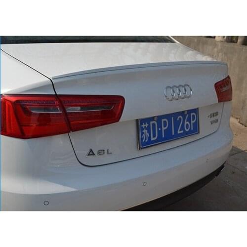 Suitable For 2012-2018 AUDI A6 Lip Spoiler ABS Material Dedicated Tail Modified High Quality Car Rear Wing Primer DIY Color