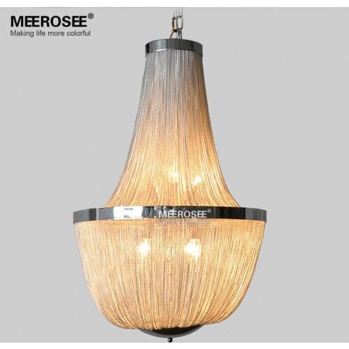 Post Chain Chandelier Light Fixtures Vintage Restaurant Hanging Suspension Lustre Retro Aluminum Lamp Light for Wedding Church