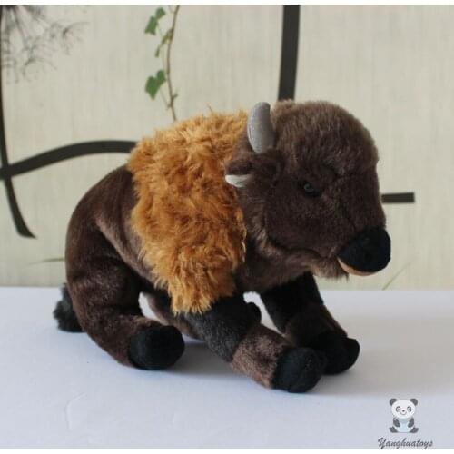 Rare Wild Real Life Plush Toys Yak Doll Decoration Big Toy Bison Dolls Gifts