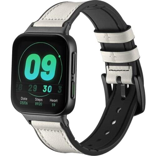 Leather Silicone band For Oppo Watch 46mm Strap Replacement Bracelet WristBand for OPPO smart Watch accessories