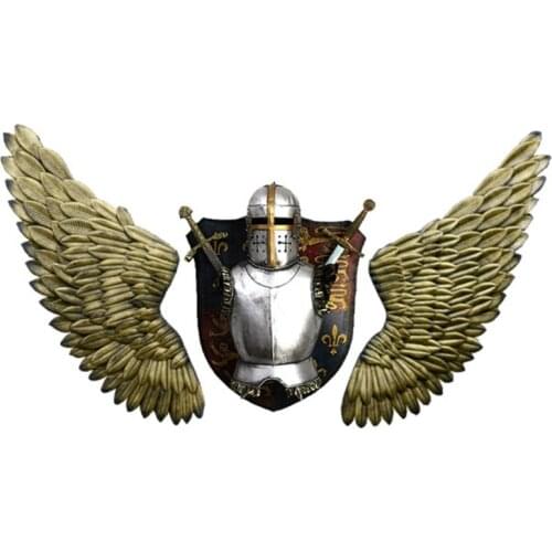 Retro Style Iron Wings Restaurant Wall Decorations Pendant Creative Bar Cafe Wall Decoration Retro Industry Wind Iron Wings Prop