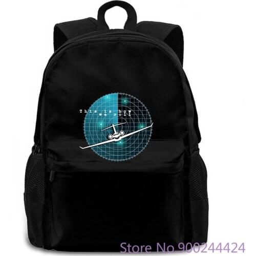 This Is How We Roll Flying Airplane Pilot Unique Classic women men backpack laptop travel school adult student