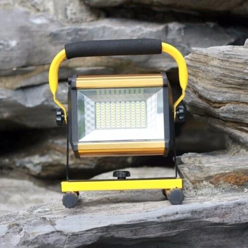 Yupard SMD LED Searchlight flood light 100W 50W Spotlight high Brightness flashlight Outdoor camping lantern rechargeable 18650