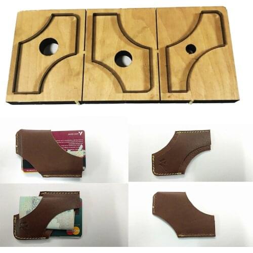 Japan Steel Blade mould DIY leather card holder bag set hand punch tool knife mould wooden die Leathercraft Tool set 100*70mm