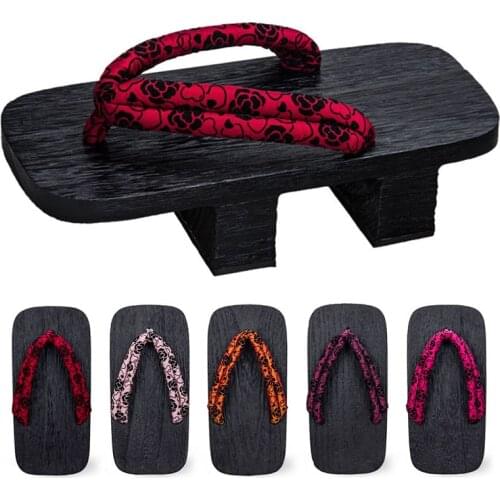 Unisex Japanese Geta Clogs Wooden Paulownia Man Cosplay Shoes Japan Traditional Kimono Shoes Summer Flip Flops Geta Sandals