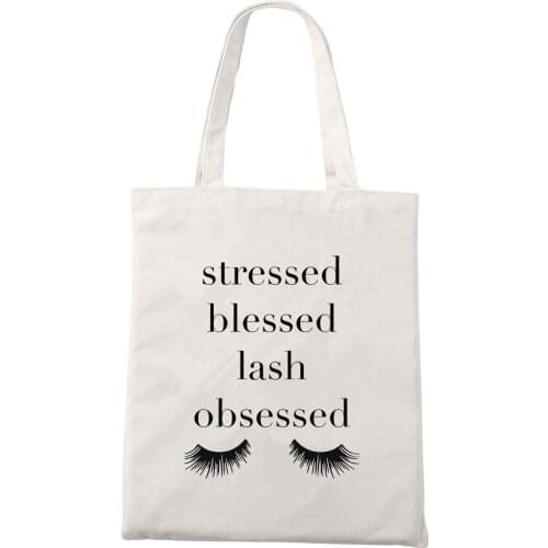 Funny graphics eyelash and solgen printed handbags totobags Women Canvas Shoulder Bag Female Ulzzang Funny Eco Large-capacity