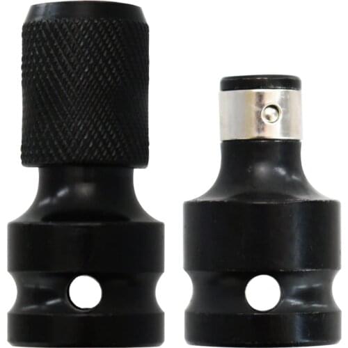 ZK30 Hot 1/2 Inch Square To 1/4 Inch Hex Ratchet Socket Wrench Socket Adapter Spanner Set Drive Converter Impact Tool