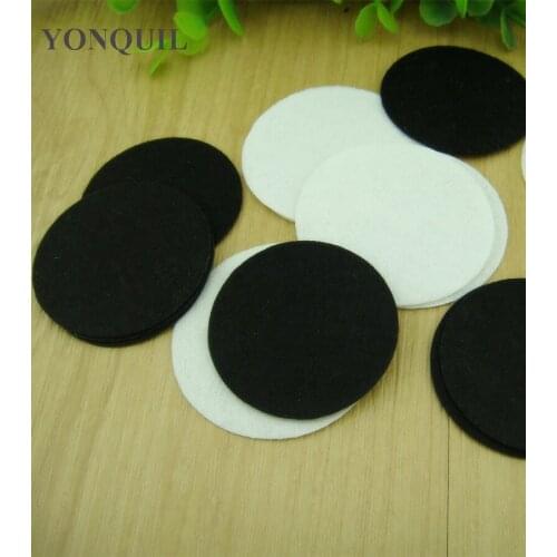 1000Pcs/Lot DIY 50MM White And Black Round Felt Fabric Pads Accessory Patches Circle Felt Pads Fabric Flower Accessories