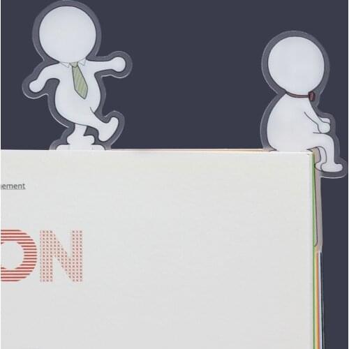 Mohamm 5PCS/1 Box Bookmark Cute Cartoon Mark Page Creative Students Stationery