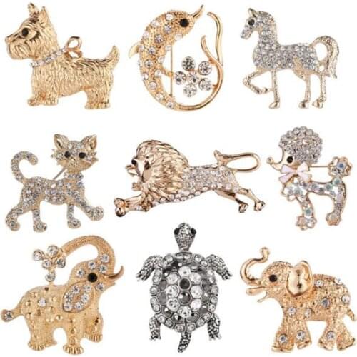 ADOLPH New Design Elephant Various Animals Brooch Pins For Man Woman Fashion Jewelry Luxurious Male Ornaments Good Quality Gifts
