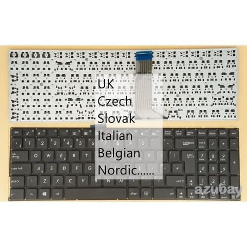 UK Czech Slovak Italian Belgian Nordic Keyboard For Asus D553MA D555YA D555YI F51LD F51LN F530L F530LD F530LN F551C F551CA F551M