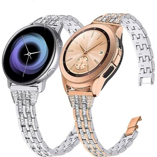 Diamond Bracelet for Garmin Vivoactive 3 Music Vivomove HR Venu Band for Forerunner 645 245 M Watch Band Strap Metal Wrist Belt