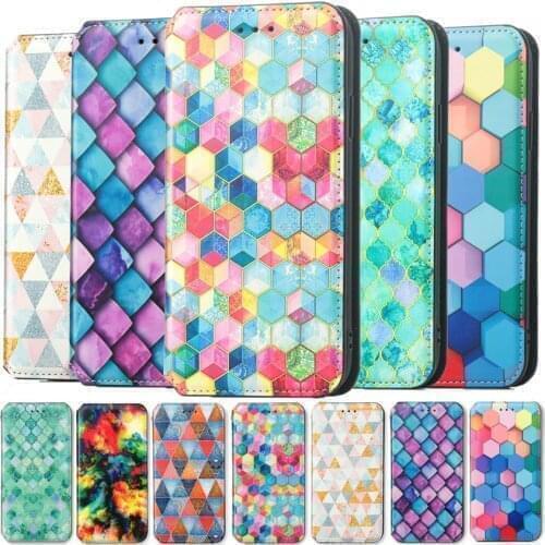 Color Block Phone Case For iPhone 13 12 11 Pro X XS XR Max 6 7 8 SE 2 6S Plus Mini Cover Wallet Card Slot Flip Magnetic Leather