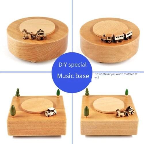 Ferris wheel on the base of wooden music box meets Sky City Trojan DIY wooden music box DIY Wenchuang birthday gift