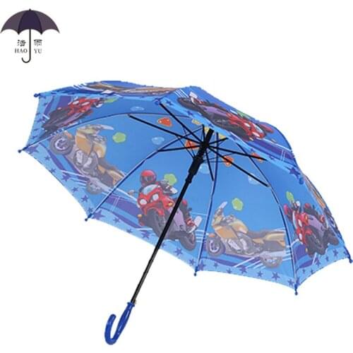 Disney Cartoon Umbrella Childrens Automatic Umbrella Ice Snow Eight Bone Straight Umbrella Children Polyester Semi-automatic