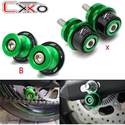 For KAWASAKI Z750 Z 750 z750 2007-2011 2008 2009 2010 Aluminum Motorbike Stands Screws sliders Swingarm Spools Slider