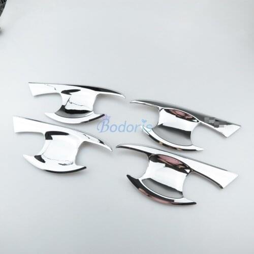 Door Handle Bowl Insert Trim Panel ABS Chrome Car Styling 2016 2017 2018 For Toyota Fortuner SW4 Accessories