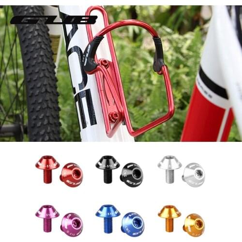 GUB 2pcs M5*12mm Aluminum Bike Water Bottle Cage Bolts Umbrella Type Bike Water Bottle Cage Bracket Rack Screws