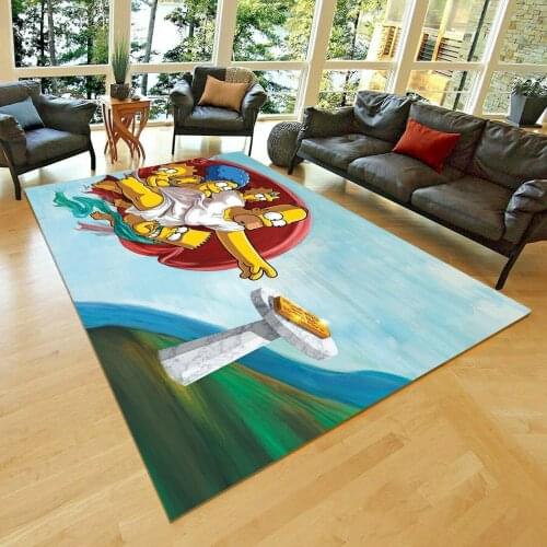 Herms Simpsons Patterned Carpet ,Non Slip Floor Carpet,Teens Carpet,Turkish Rug