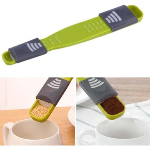 Measure Spoon Double-ended Spoon Plastic Adjustable Scale Measuring Spoons Measuring Spoon Baking Tool Kitchen Accessories