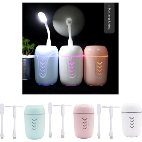 Mini USB Humidifier Small Personal Humidifier with LED Light Super Quiet Portable Desktop Humidifier for Travel Office Car