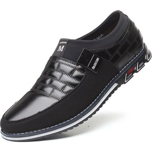 2020 New Oxfords Casual Leather Shoes Men Fashion Casual Walking Shoes Slip On Formal Business Wedding Dress Shoes Big Size 48