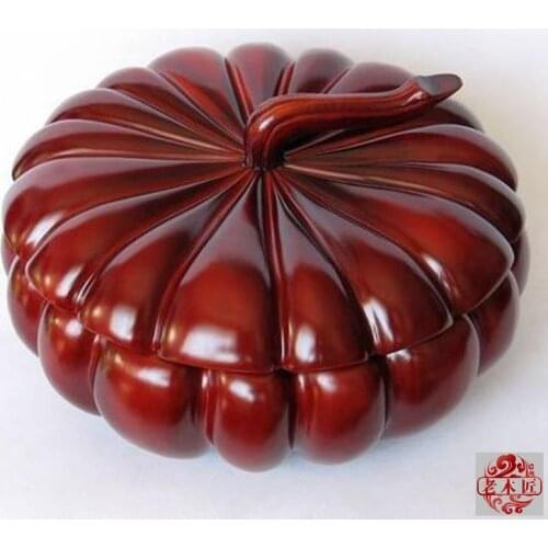 Pumpkin Rosewood Chest Box Luxury Creativity Organizer Large Wooden Compartment Storage Box Ornament Organizador Sweetbox ED50SB