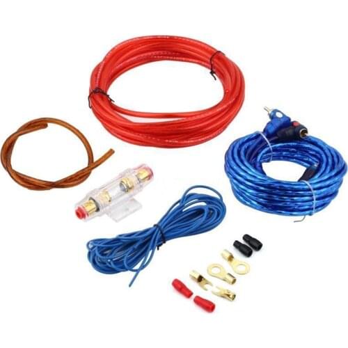 New 8GA Car Power Subwoofer Amplifier Audio Wire Cable Kit with Fuse Holder Car Electronics Accessories