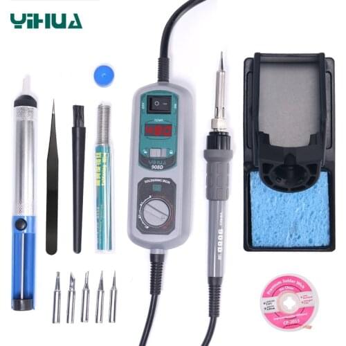 YIHUA 908D Soldering Iron Station Locking Temperature Digital Electronic Solder Iron