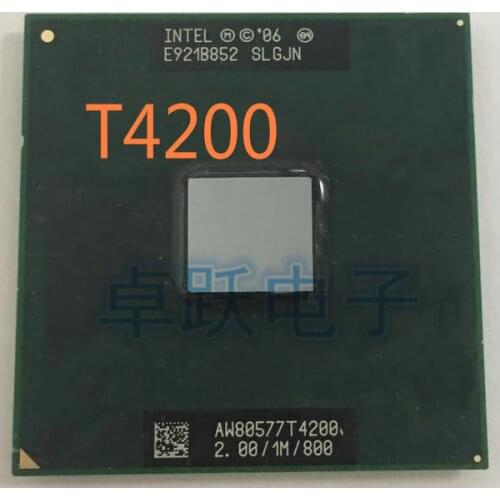 Original Intel T4200 CPU 2.0/1M/800 original official version of the original pin PGA SLGJN supports 965 chipset