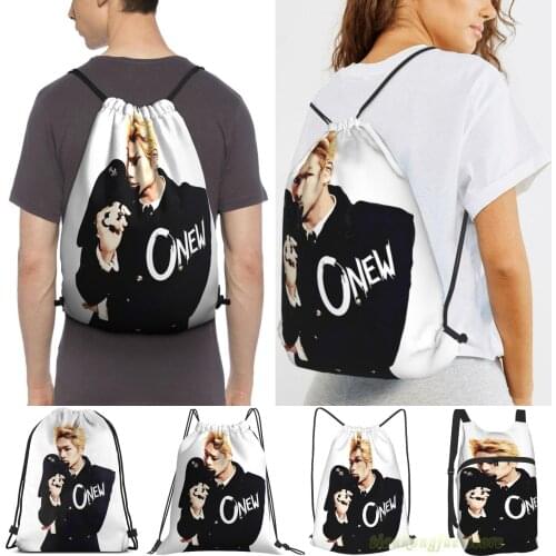 Shinee - Onew Women Purpose Drawstring Backpack Bags Men Outdoor Travel Backpacks For Gym Training Swimming Fitness Bag