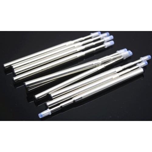 The international statistical Stainless steel rod General ball point pen Refill Black 10pcs