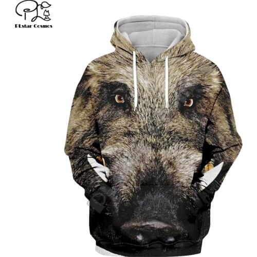 WILD BOAR ANIMALS ART 3D Print Hoodies 3D Hoodie Men Women New Fashion Hooded Sweatshirt Long Sleeve Pullover