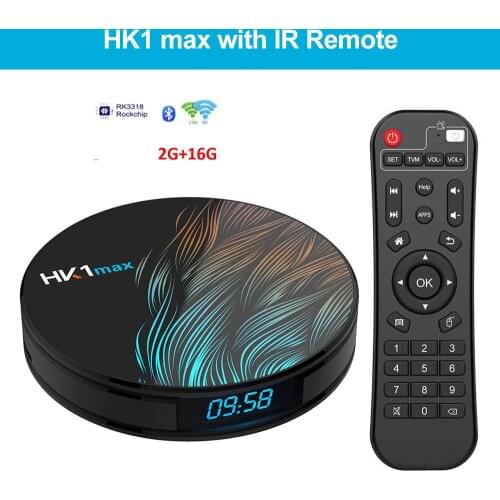HK1 MAX Android 9.0 Smart TV Box 2.4G/5G Dual Wifi RK3328 Quad-Core BT 4.0 Set-Top Box Media Player 4GB 64GB PK TX6 T9 X96 MAX