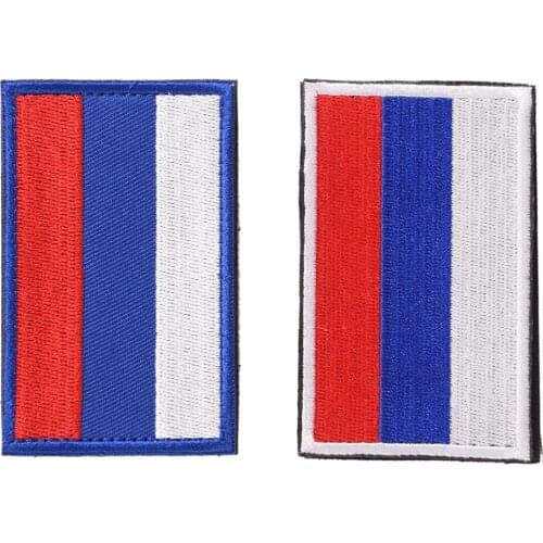 Embroidery Military Russia Flag Applique Patch Television Fastener Emblem Tactical Tactical Cstume Backpack Patches