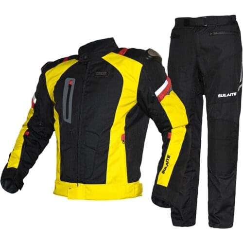 Winter Cold-proof Motorcycle Jacket Moto+Protector Motorcycle Pants Waterproof Moto Suit Touring Clothing Protective Gear Set