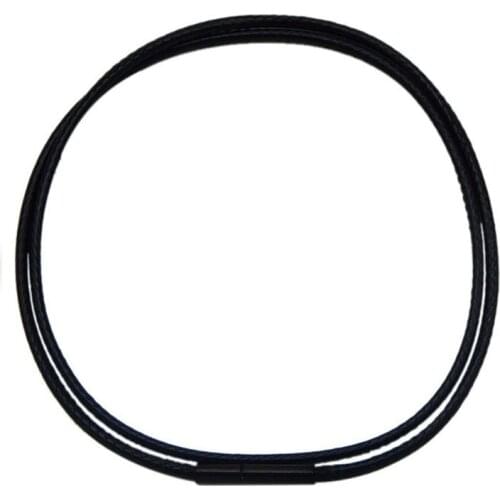 1.0/1.5/2.0/3.0mm Leather Cord Wax Rope Necklace Chain 40/45/50 cm Black Stainless Steel Clasp Chain DIY Necklace chain