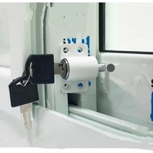 1 set Zinc Alloy Sliding Window Lock Key Push Child Safety Protection Lock Anti-theft Door Window Security Lock