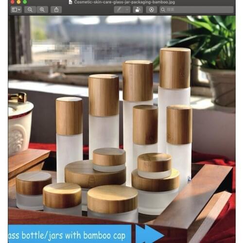 10PCS 120ml 100ml Biodegradable Wooden Cream Bottles Natural Luxury Bamboo Cosmetic Packaging