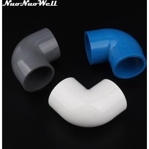 2pcs 32mm PVC 90 Degree L Connector Elbow Connector PVC Water Pipe Connection Garden Irrigation Pipe Joints Aquarium Fittings
